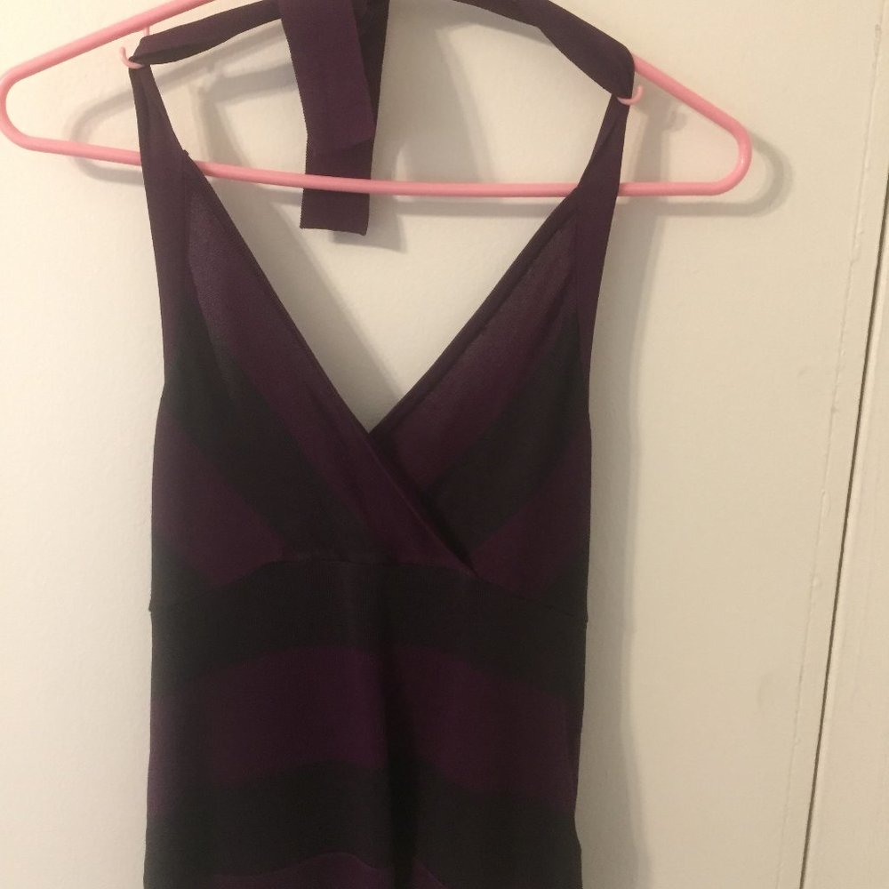 The Limited tie back halter with wide stripes